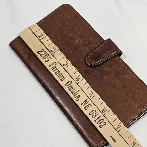 Vintage COACH Wallet Brown Clutch Bifold Pocket Checkbook Rare - Picture 6 of 7